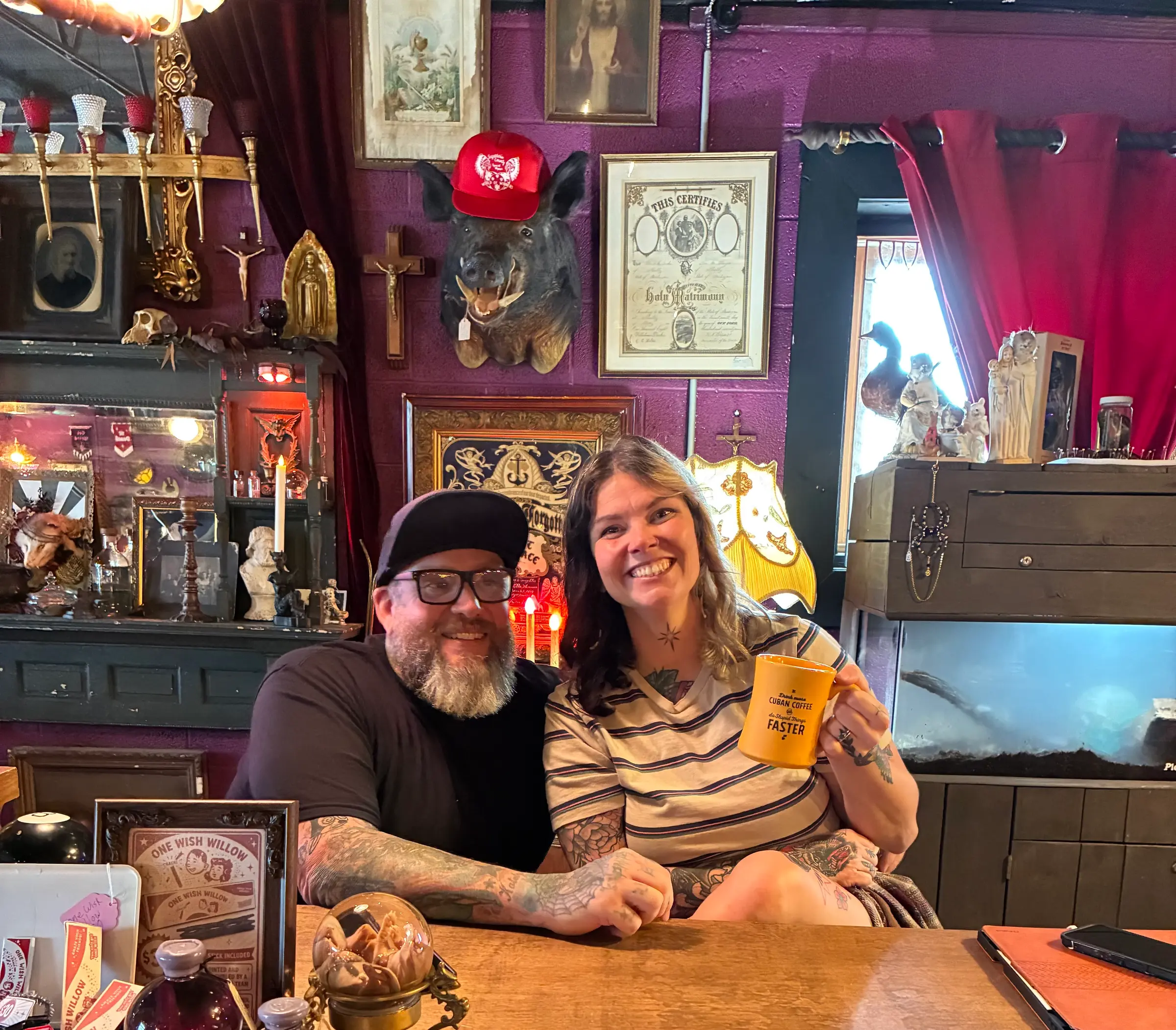 Rick and Leneah Hearn opened their oddities shop Velvet & Venom in August on Anastasia Blvd.