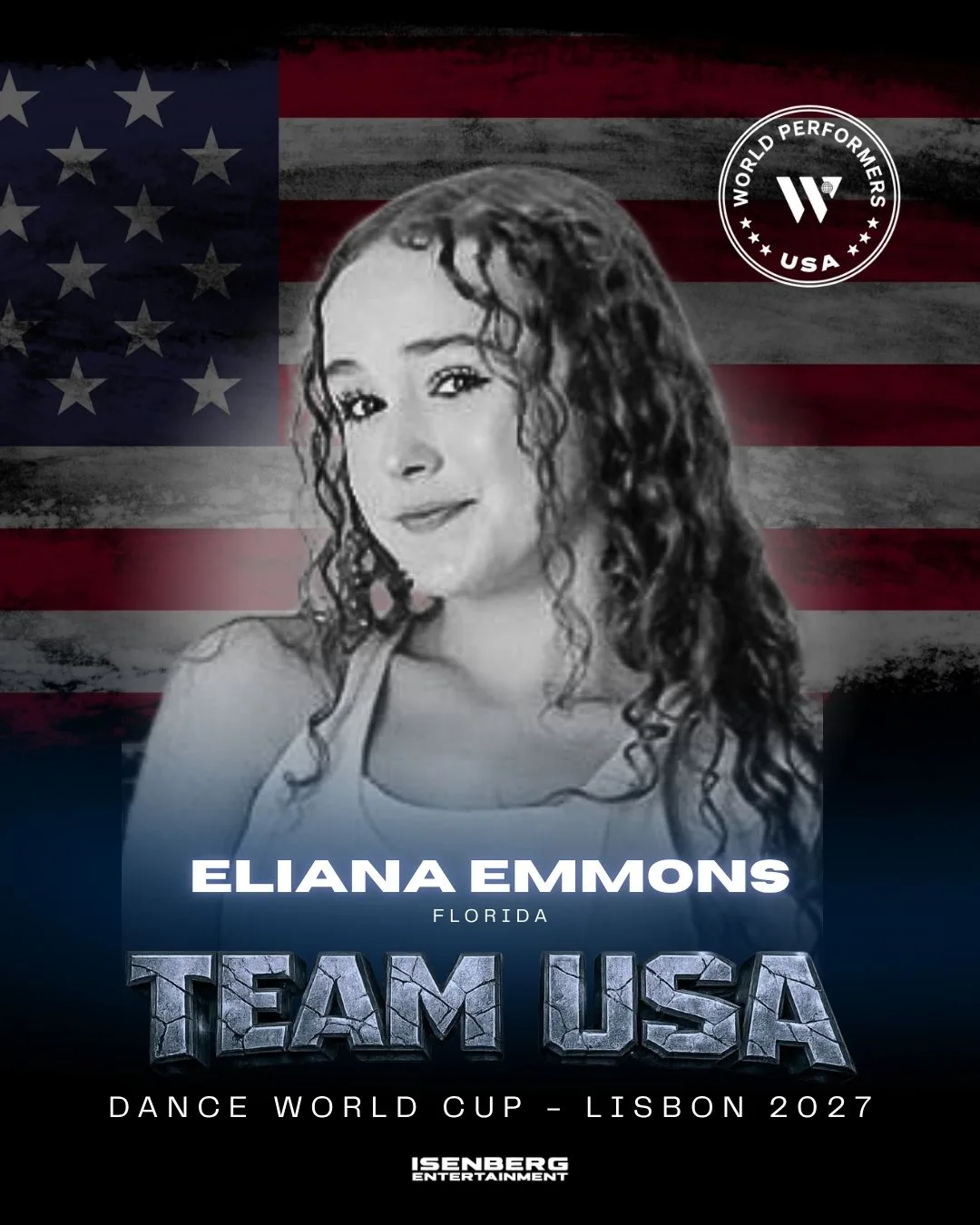 Eliana Emmons has been selected to compete in the Dance World Cup Finals in Lisbon, Portugal in 2027.