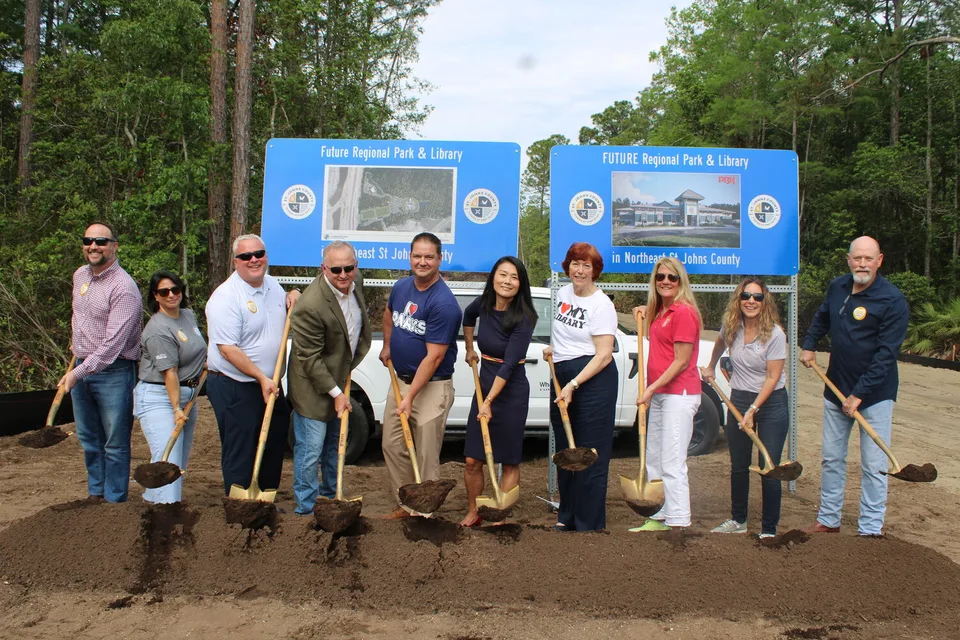 St. Johns County Breaks Ground on $42 Million Ponte Vedra Nocatee Park and Library