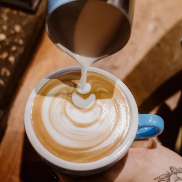 Dos Coffee in St. Augustine poured into a mug