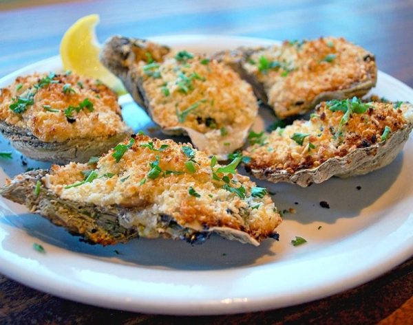 Salt Life Food Shack grilled garlic parm oysters in st. Augustine