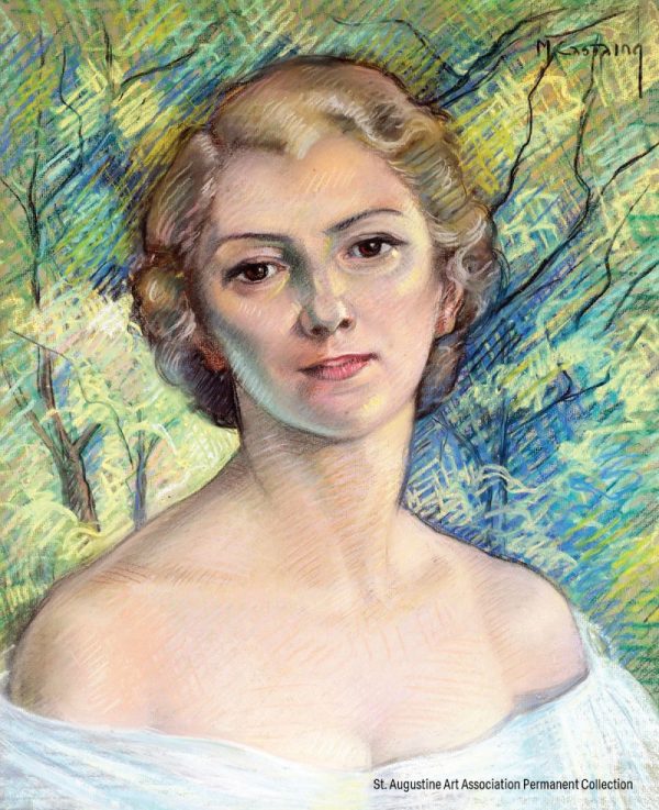 Self Portrait of Marguerite Castaing from the St. Augustine Art Association Permanent Collection