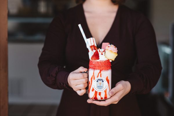 strawberry cheesecake super shake of the sweet spot st augustine
