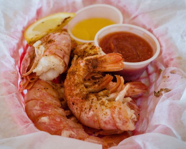 ruby red shrimp at beachcomber st augustine