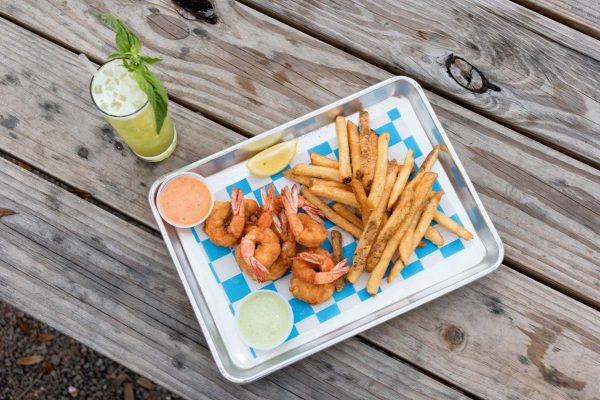 shrimp dish at the st augustine seafood company