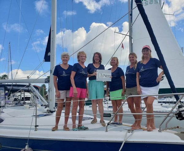 st augustine sailing sisters at the annual bikini race