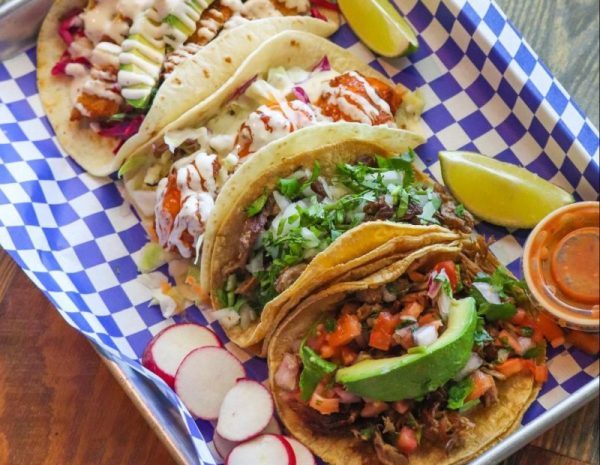 Taco selection at Taco Libre in St. Augustine