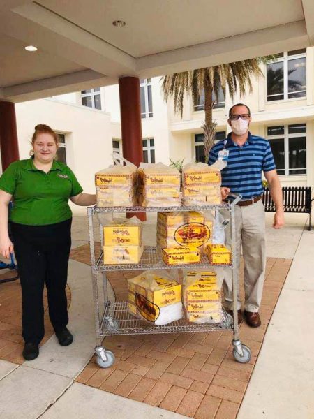 bojangles employees donate meals to hospital workers