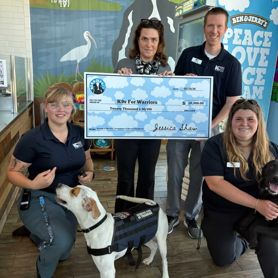 Ben & Jerry’s Northeast Florida Raised $20,000 for K9s For Warriors on National Rescue Dog Day