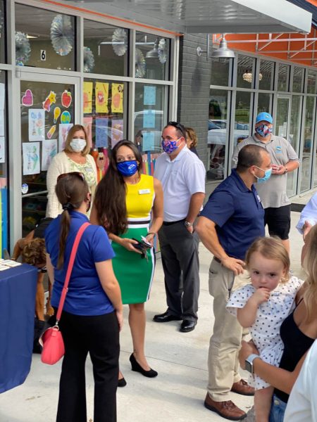 ribbon cutting ceremony at rain river learning center in st augustine florida
